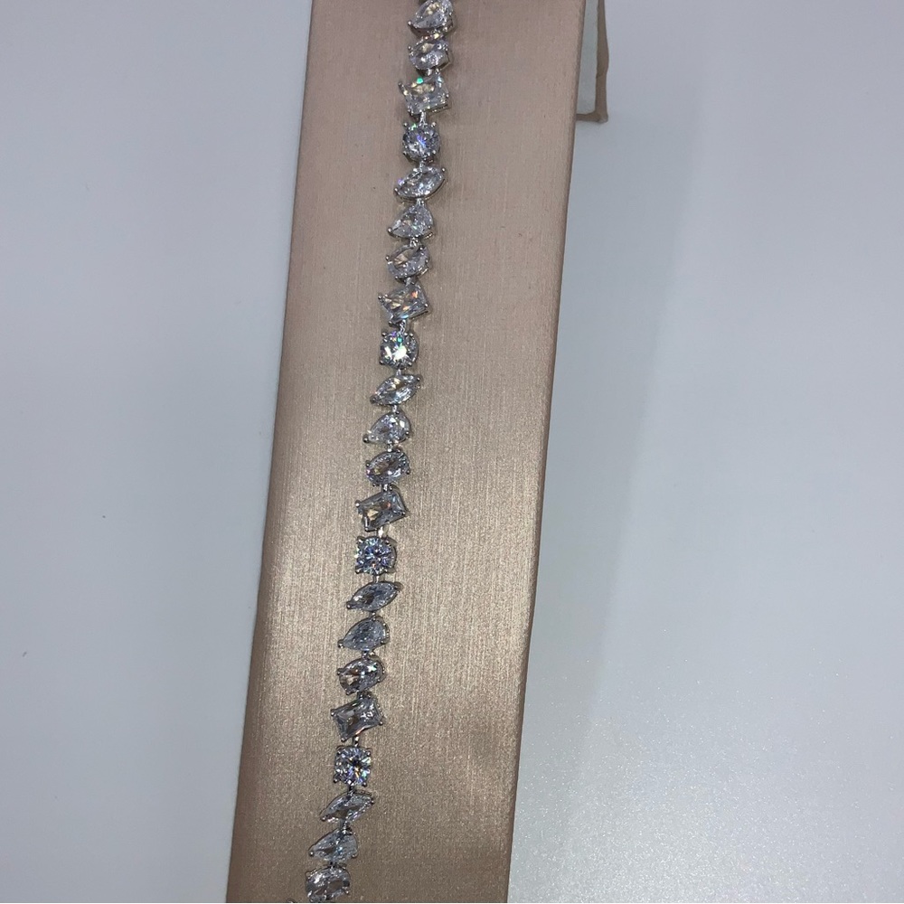 14ct Multi-Stone Tennis Bracelet - Picture 13 of 16